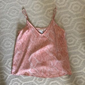 Pink snakeskin tank top